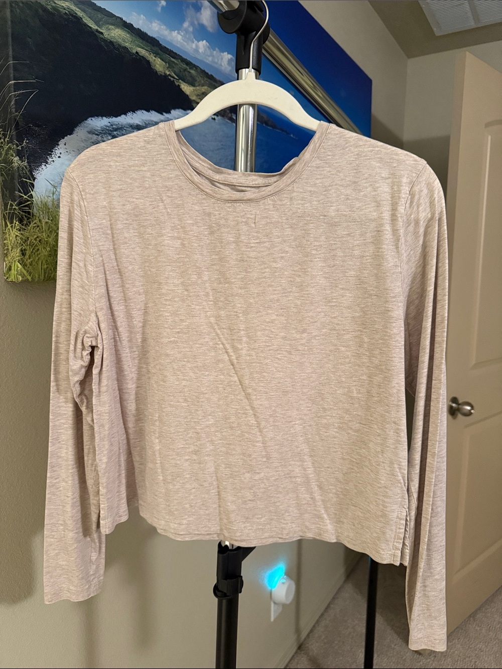 Girlfriend Collective Classic Women's Long-Sleeve Crewneck Top - Beige